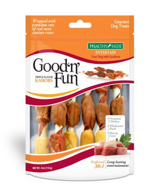 Healthy Hide Good N Fun Pork, Beef & Chicken Kabob